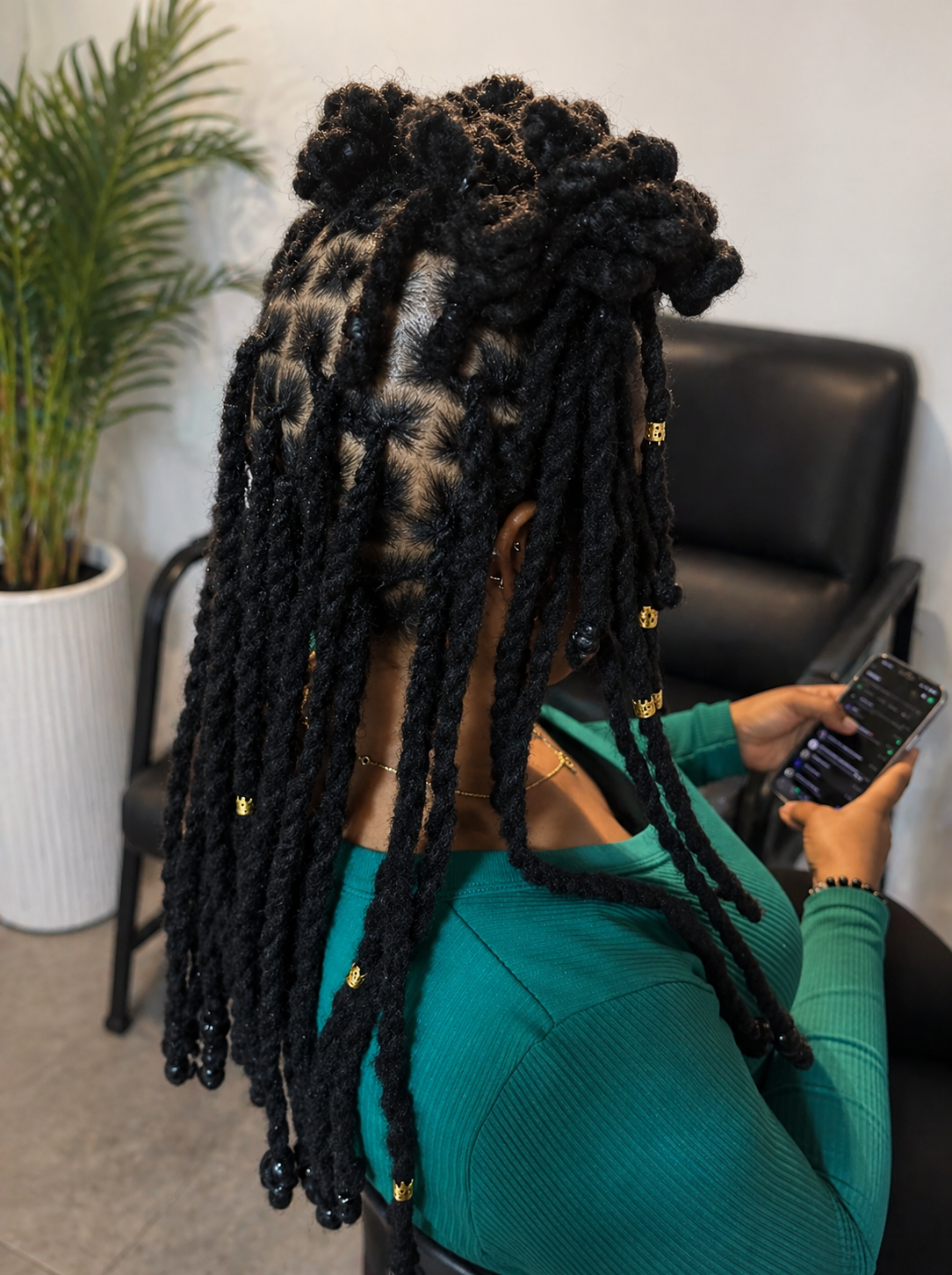 Locs with gold cuffs — HairbyStacy